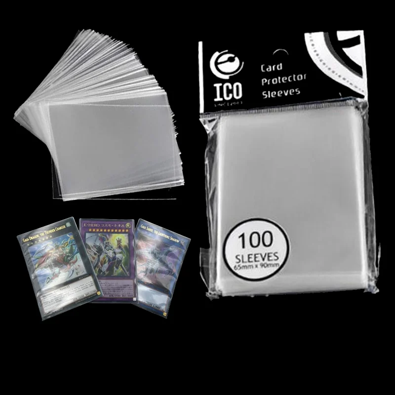100шт Прозрачный ICO Запечатанный/ Незапечатанный чехол для игровых карт Magic Game Play Настольные игры на открытом воздухе Аксессуары для защиты карт