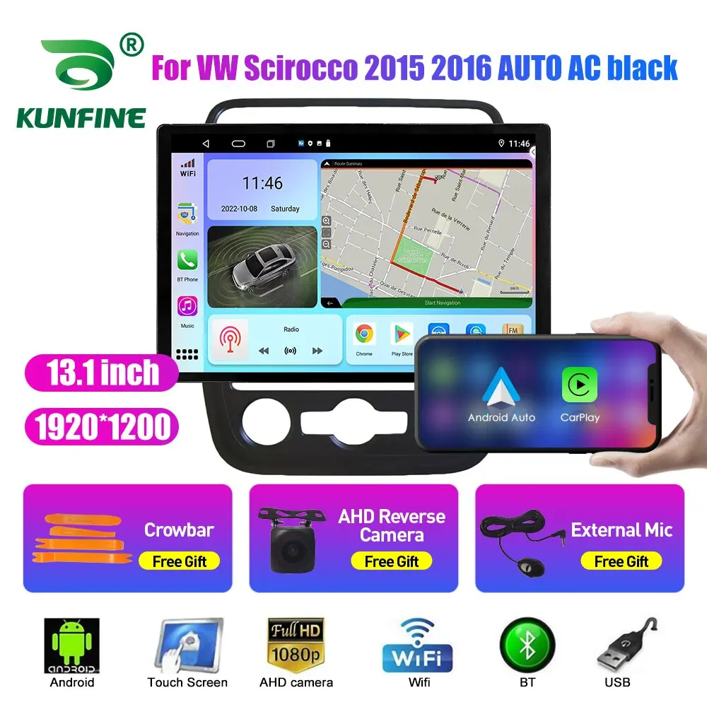 13,1-дюймовый автомобильный радиоприемник для VW Scirocco 2015 2016 Автомобильный DVD GPS навигация стерео Carplay 2 Din Центральный мультимедийный Android Auto
