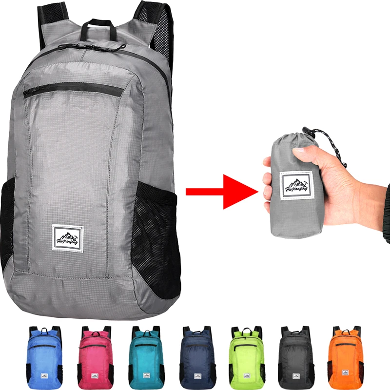 18-литровый Портативный Складной рюкзак, Складная Альпинистская сумка, Сверхлегкий рюкзак для скалолазания на открытом воздухе, Велосипедный рюкзак для путешествий, Походный рюкзак