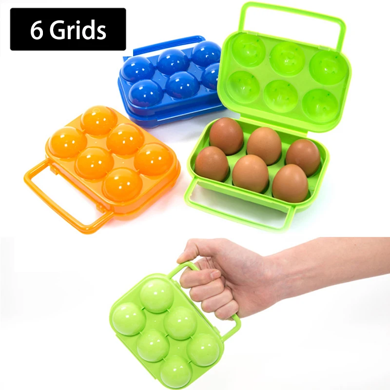 1pc 2/4 /6Grid Коробка для хранения яиц Контейнер Портативный Пластиковый Держатель для яиц для кемпинга на открытом воздухе, коробка для яиц для пикника, Кухонный Органайзер