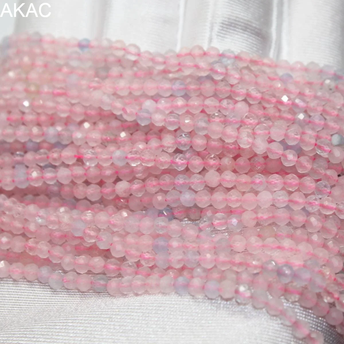 2 нити Приблизительно 3 мм натуральный граненый морганит свободные бусины для самостоятельного изготовления браслета ожерелья