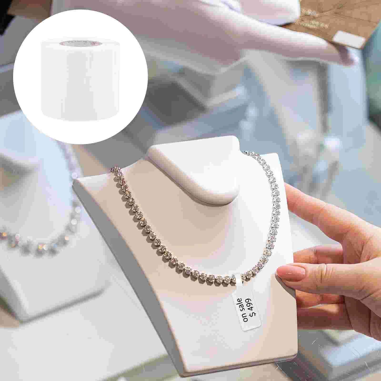 2000 Шт Квадратных сережек, наклеек для ювелирных изделий, ценников, ожерелья, самоклеящиеся бирки из белой меди.