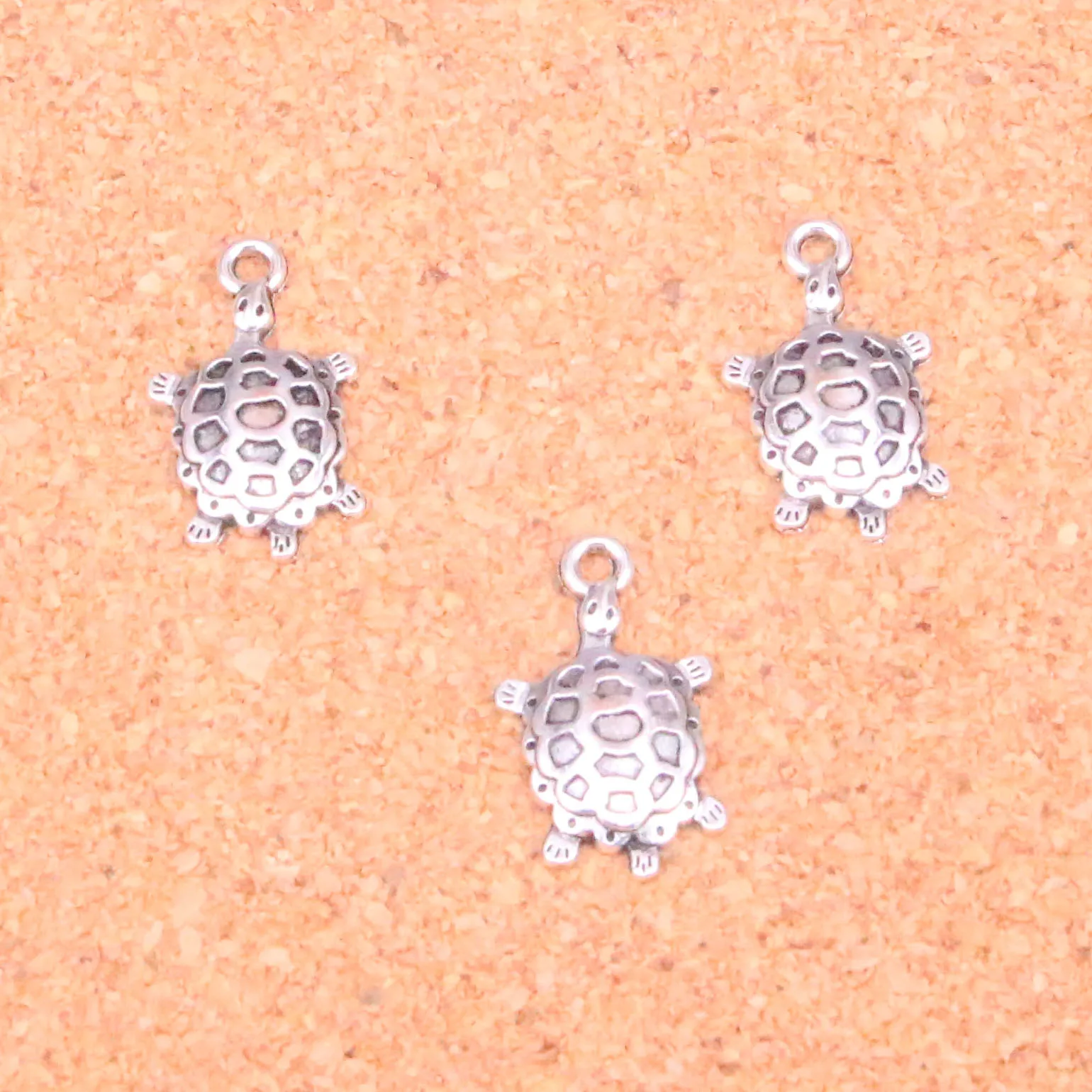 20шт Подвески в виде черепахи из металлического сплава DIY Ожерелье Кулон для изготовления ювелирных изделий ручной работы 25*20 мм