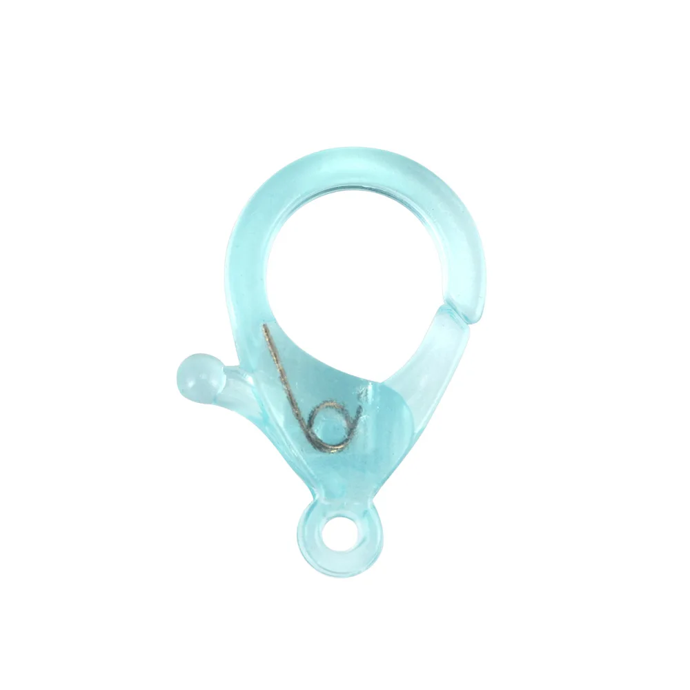 50ШТ Цветной пластик прозрачная цепочка для омаров брелок аксессуары из смолы пружинная пряжка кукла подвеска орнамент кнопка