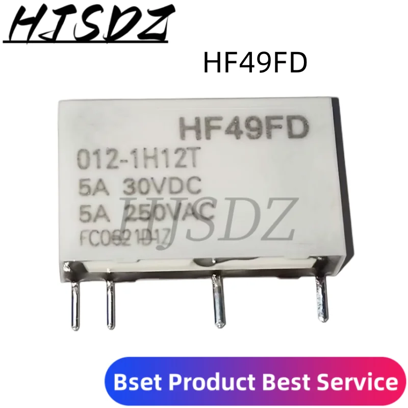 5ШТ HF49FD 005 012 024-1H11/1H12 Электромагнитное реле мощности 4 контакта
