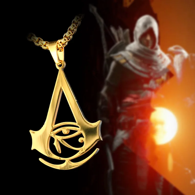 Assassin Syndicates Creed Game The Eye of Horus Ожерелье из титановой стали, Вечерние Украшения для косплея, Аксессуары для женщин и мужчин