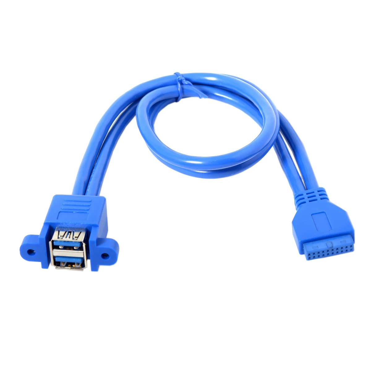 CY Разъемная панель USB 3.0 для подключения к материнской плате 20-контактный разъемный кабель с двумя портами 50 см