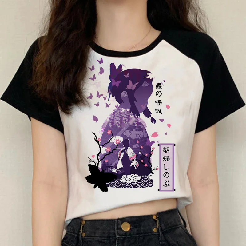 demon slayer shinobu летний топ мужской винтажный 2022 забавная уличная футболка с принтом винтажного аниме