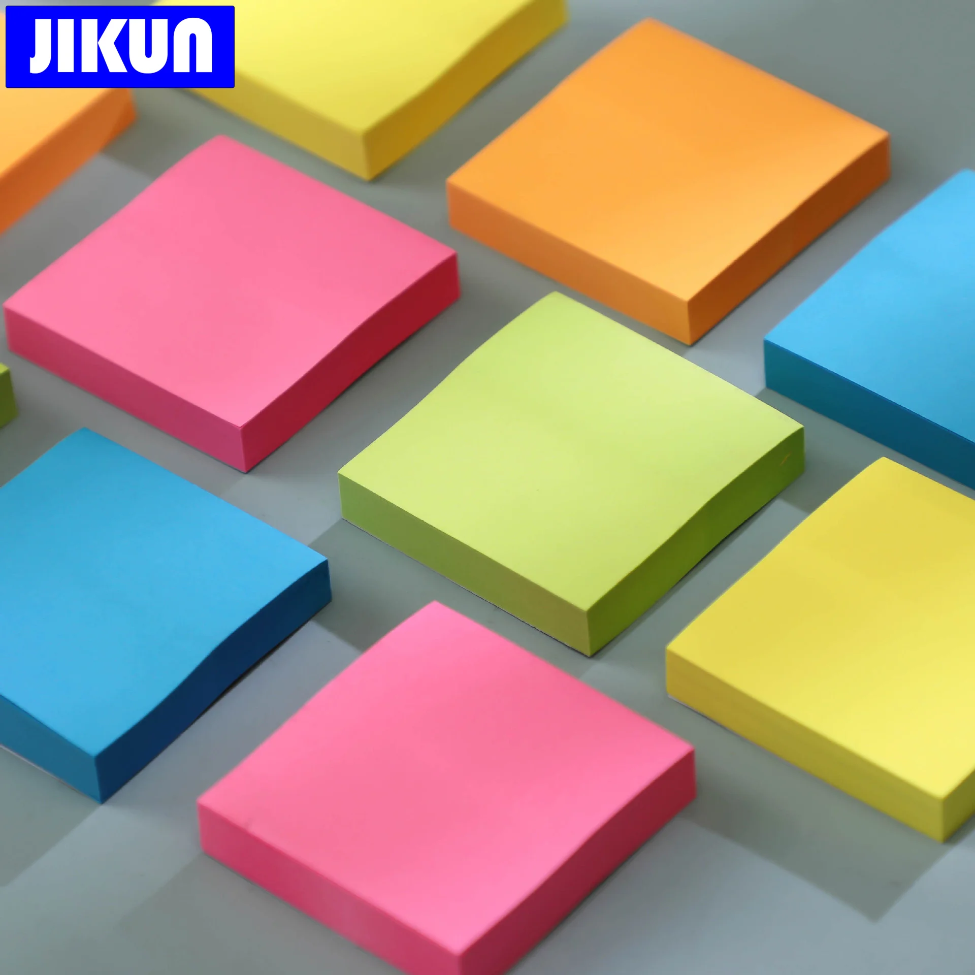 JIKUN 100 Листов Липких Заметок Канцелярские Принадлежности Красочный самоклеящийся блокнот для заметок 76x76 мм