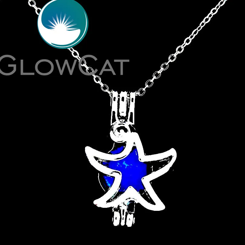 L58 Элегантные бусы в виде морской звезды Ожерелья-медальоны в клетку В поисках Ароматерапевтических духов Ручной работы