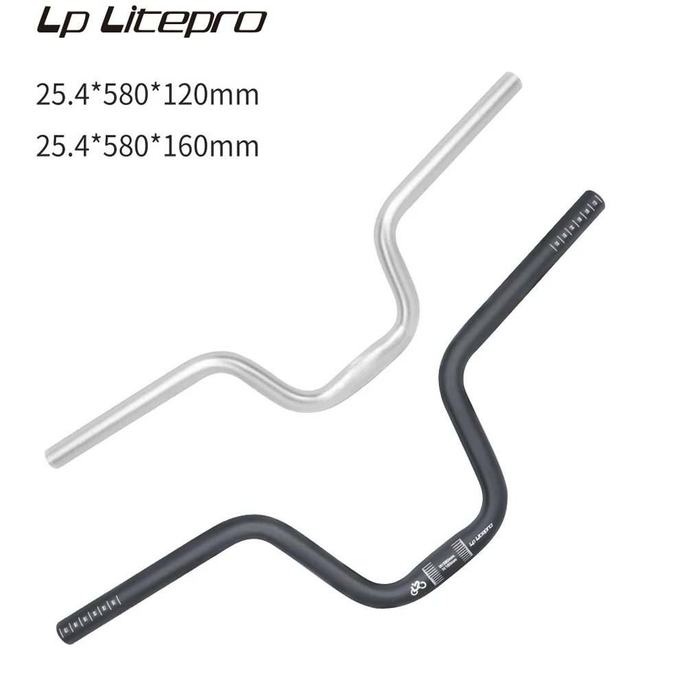 Litepro Складной велосипед M Type, высота руля 120/160 мм для Brompton 25,4 * 580 мм, аксессуары для велосипедов