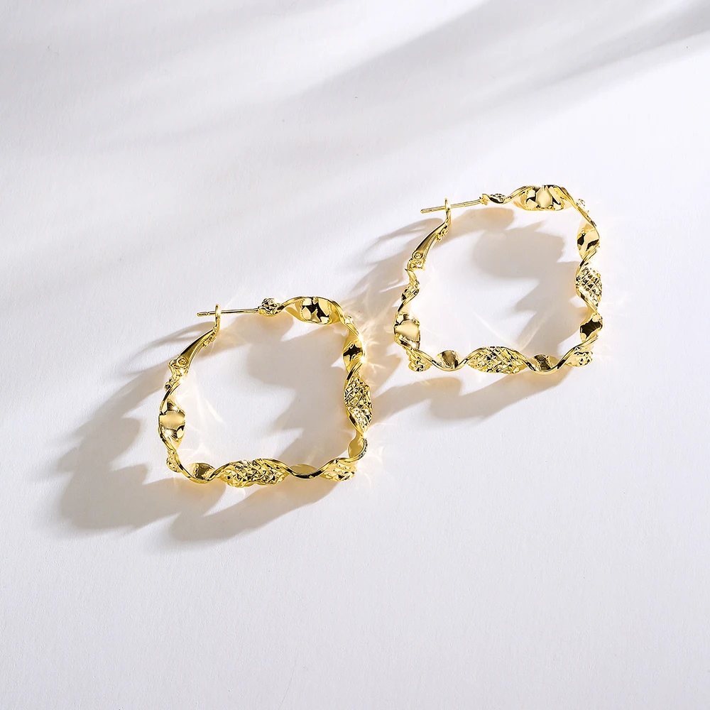 Mafisar, 1 пара золотых сережек в винтажном богемном стиле для женщин, уникальный дизайн, геометрические серьги-кольца, женская бижутерия