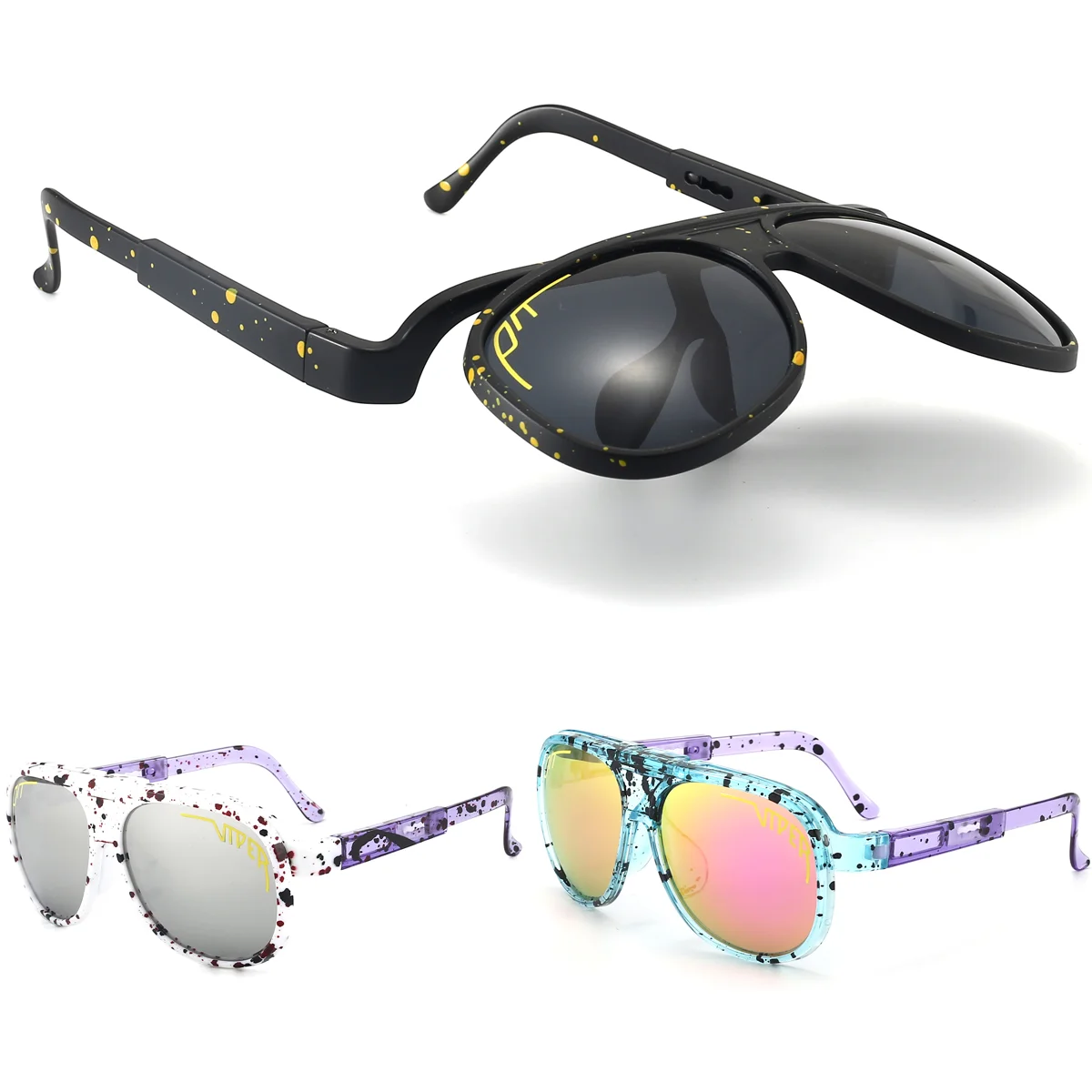 PIT VIPER Новые модные солнцезащитные очки для велоспорта в стиле ретро с откидной крышкой для мужчин и женщин UV400, Винтажные солнцезащитные очки в стиле стимпанк, очки