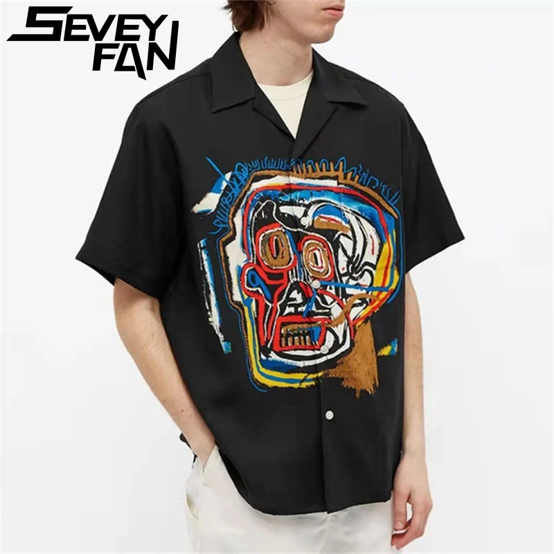 SEVEYFAN Мужская футболка в стиле хип-хоп Guilty Parties Абстрактная футболка Faca Graffitti с коротким рукавом, модная свободная верхняя одежда для мужчин и женщин