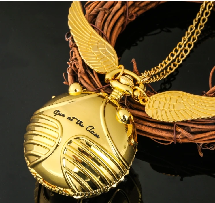 SYMY 5 шт./лот карманные часы Golden wings Snitch с коробкой 50 г подвесные часы