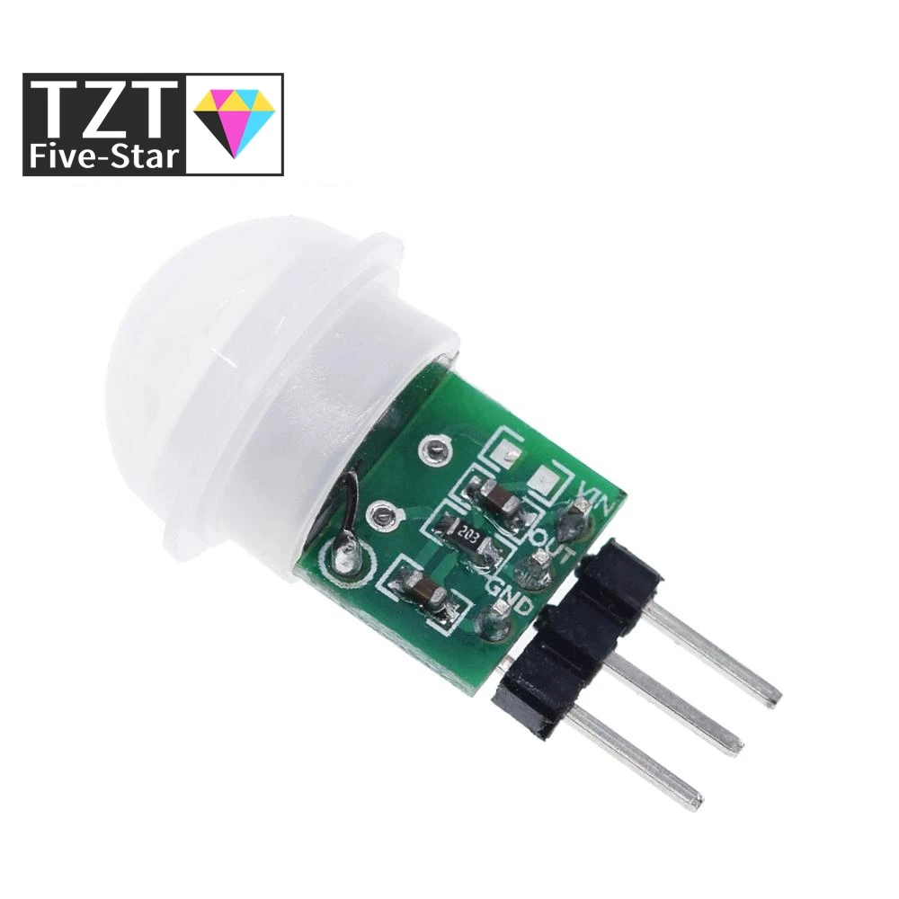 TZT Mini IR Пироэлектрический Инфракрасный Датчик Движения Человека PIR Модуль Автоматического Детектора AM312 Датчик постоянного тока от 2,7 до 12 В