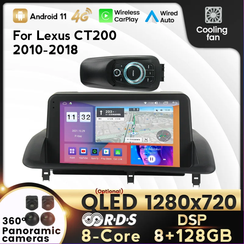 UNISOC UIS7862A Автомобильная Интеллектуальная Система Android Авторадио 2 Din Мультимедиа Авто Радио GPS Стерео Для Lexus CT200 CT200h 2010-2018