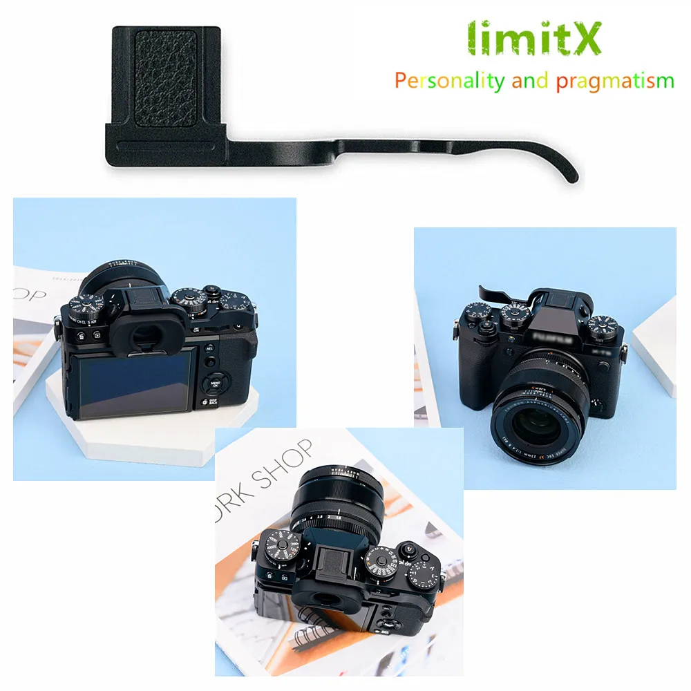 XT5 XT4 XT3 Металлическая ручка с поднятым большим пальцем для камеры Fujifilm X-T5 X-T4 X-T3 с Защитным чехлом для горячего башмака, не мешающим управлению