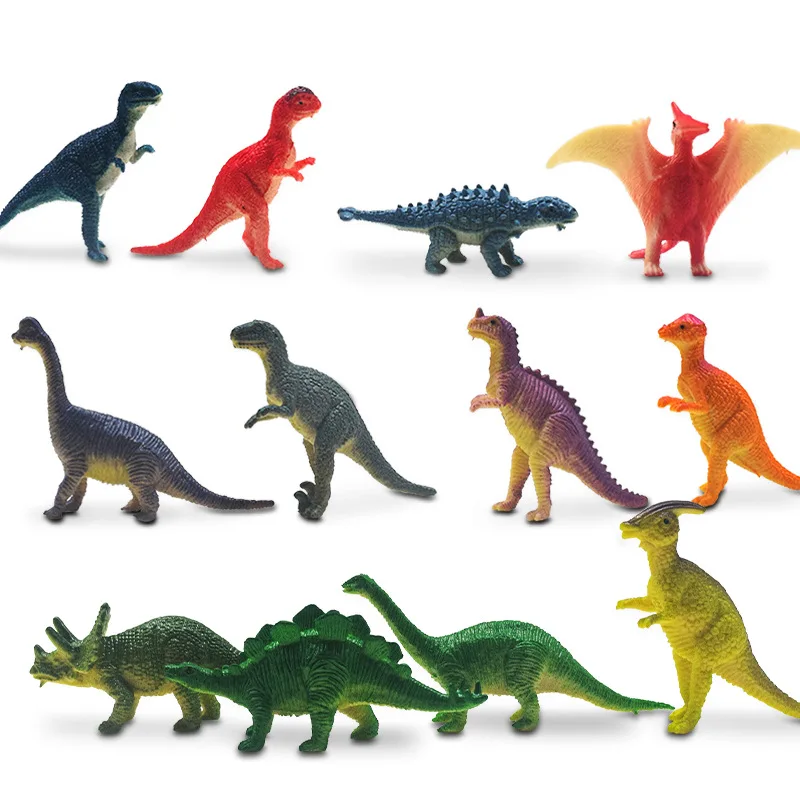 Без Повтора 6шт Мини-Имитационная Модель Динозавра с Тираннозавром Рексом, Стегозавром Трицератопсом, Фигурками Динозавра, Куклой-Капсулой, Игрушкой