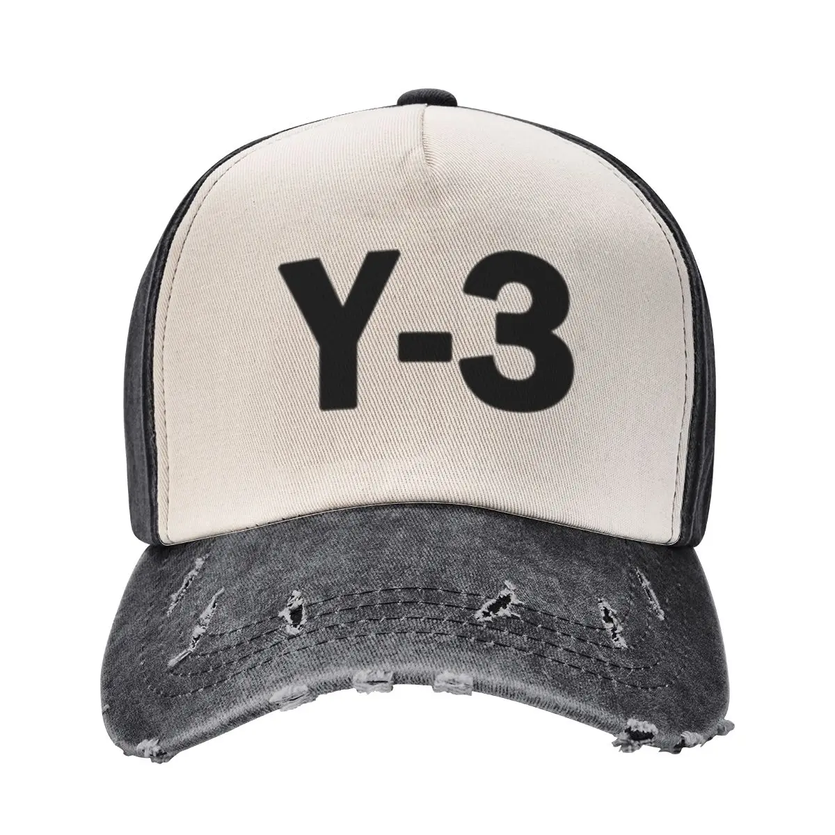 Бейсболка y3 Yohji Yamamoto Мерч Унисекс Модная потертая джинсовая бейсболка Snapback Мягкая