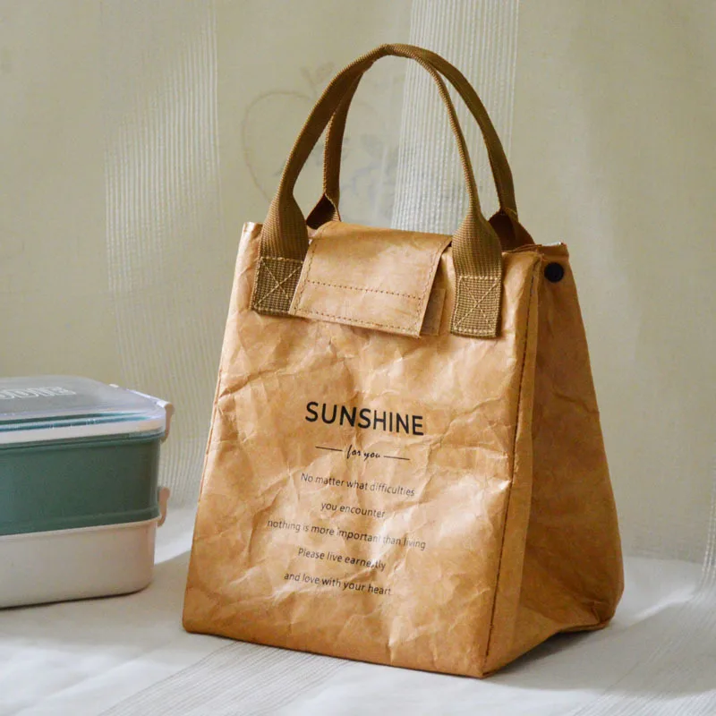 Бумажный пакет для ланча, водонепроницаемый изоляционный мешок, удлиненная и утолщенная Алюминиевая фольга, Японская сумочка, Офисный работник, студент