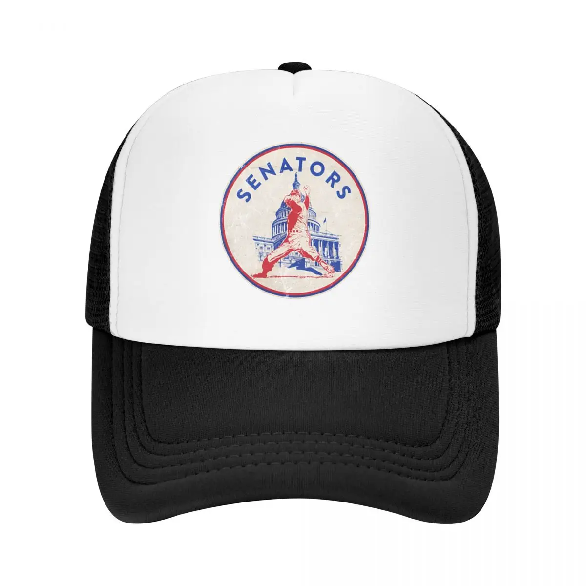 Винтажный логотип Washington Senators (исправленная версия) Бейсбольная кепка с капюшоном, пушистая шляпа, дизайнерская кепка, женская мужская