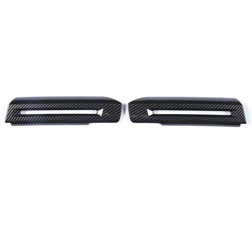 Внутренняя отделка дверной ручки, наклейки, аксессуары для Ford Mustang 2015-2021, ABS, карбоновое волокно, черный