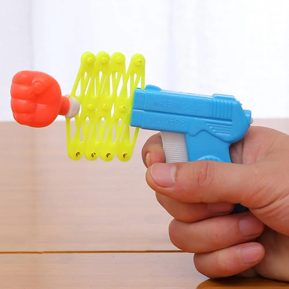 Выдвижной игрушечный пистолет для стрельбы кулаком Забавный детский Пластиковый подарок для вечеринки и фестиваля Классическая Эластичная Телескопическая игрушка в виде кулака
