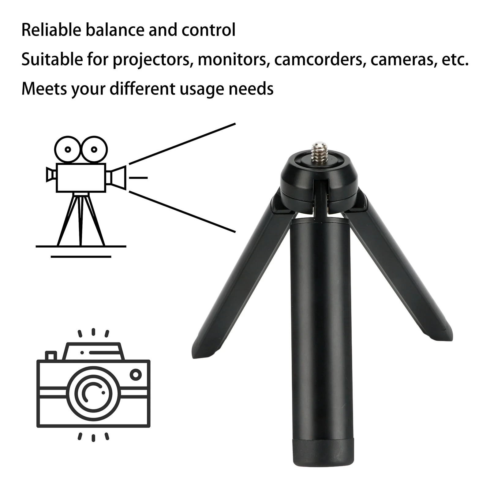 Выдвижной штатив для мини-камеры Легкий портативный видеоблогер для путешествий, ручка для селфи-палки, Настольный штатив для веб-камеры на 4 штуки