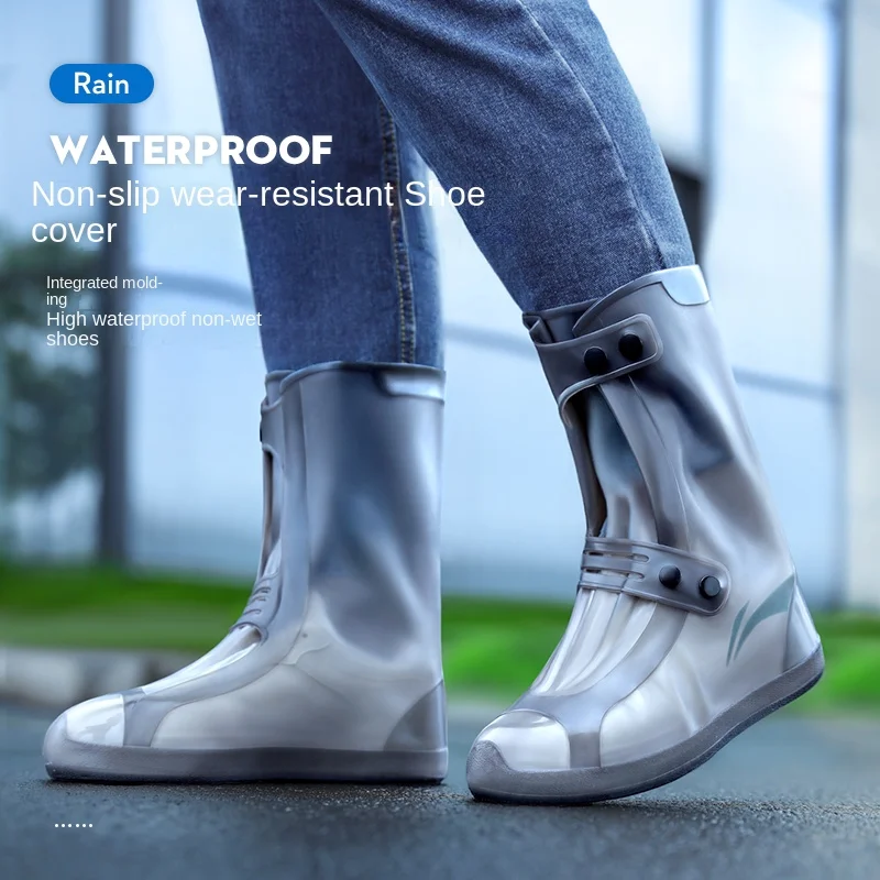 Высокие Цилиндрические дождевики, защитные чехлы для обуви, Непромокаемые чехлы для обуви, защита от дождя, Износостойкие Легкие непромокаемые ботинки