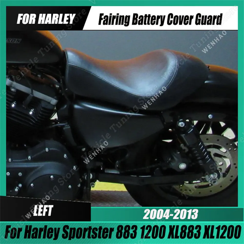 Для Harley Davidson Sportster XL883 XL1200 Мотоцикл Железный Левый Обтекатель Защита Крышки Батарейного Отсека 883 1200 Защитная Крышка 2004-2013