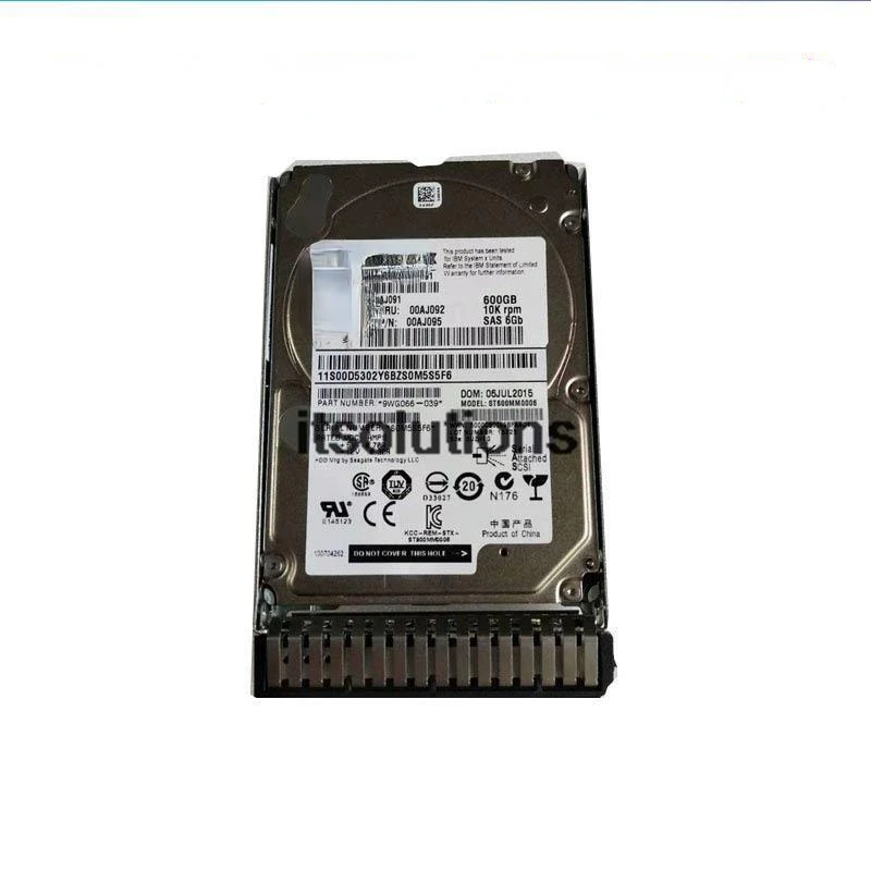 Для IBM X3550 X3650 M5 серверный жесткий диск 600GB 10K 2.5 6G SAS 00AJ092
