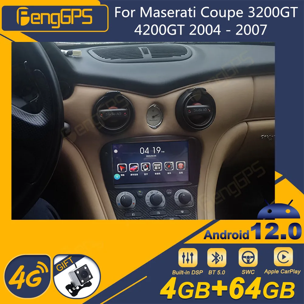 Для Maserati Coupe 3200GT 4200GT 2004-2007 Android Автомобильный Радиоприемник 2Din Стерео Приемник Авторадио Мультимедийный Плеер GPS Navi Блок