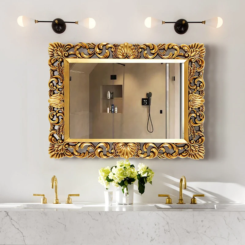 Душевая кабина Декоративное Зеркало для бритья в ванной Винтажное Парикмахерское Зеркало для макияжа Эстетическое Деко Настенное украшение дома YX50DM