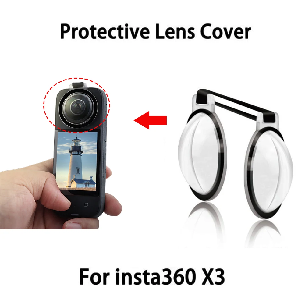 Защита объектива от царапин для Insta360 X3 Защитный чехол, защитная пленка для экрана, крышка объектива для аксессуаров для экшн-камеры Insta 360 X3
