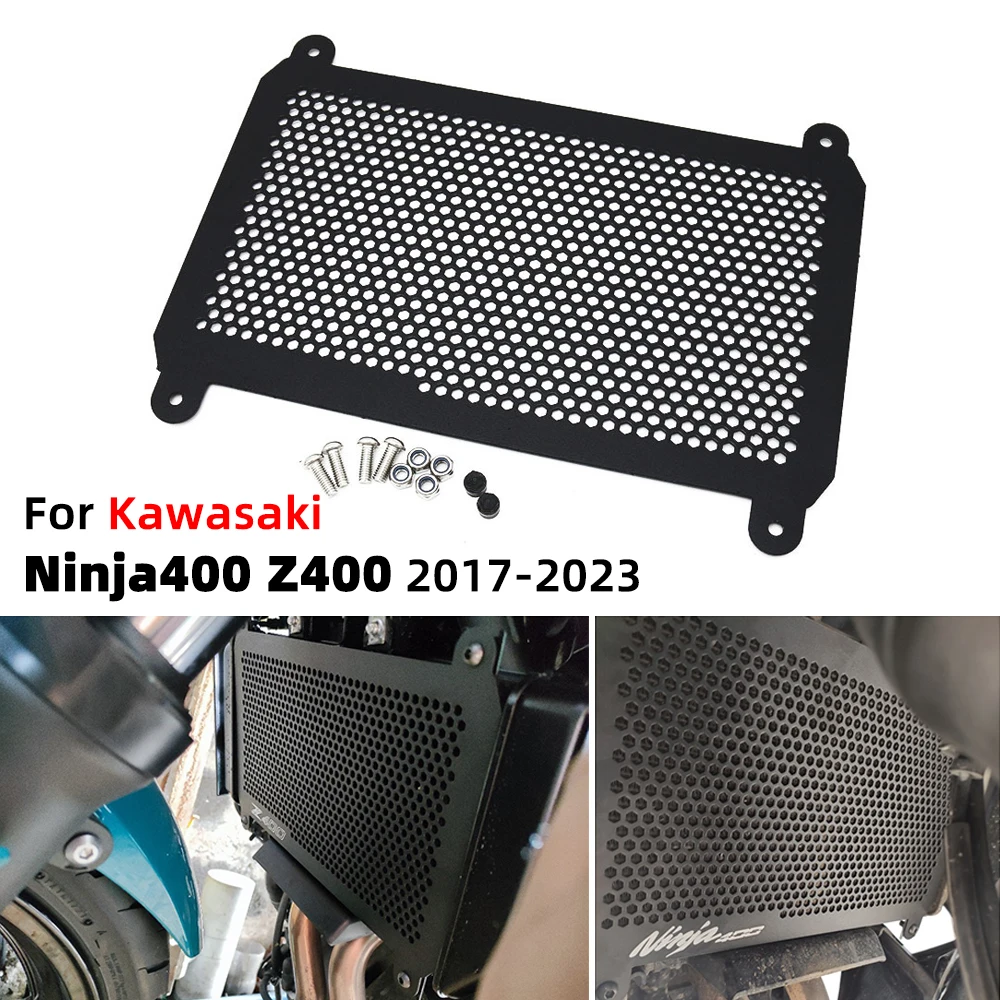 Защитная решетка радиатора мотоцикла REALZION, Решетка для водяного охладителя, Защитная крышка бака для Kawasaki Ninja400 Z400 Ninja Z 400