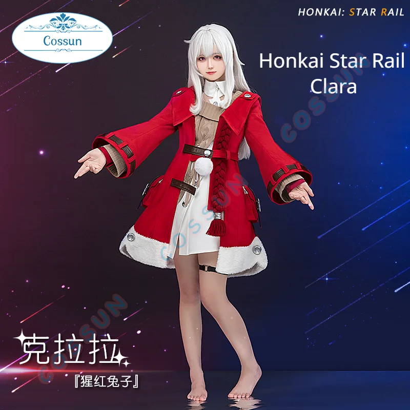 Игра Honkai Star Rail Clara Косплей костюм Игра Honkai Star Rail Косплей Костюм кровавого кролика Клары и парик