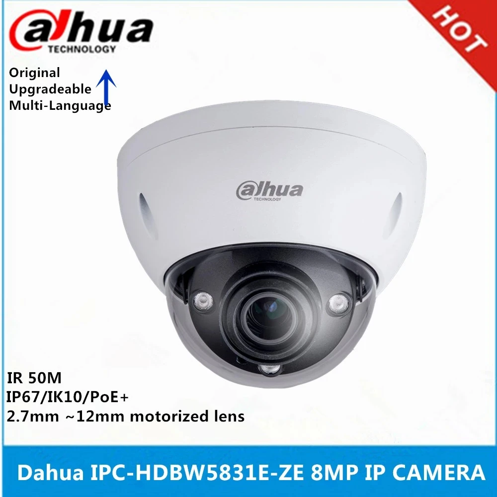 Камера Dahua IPC-HDBW5831E-ZE 8MP с моторизованным объективом 2,7 мм ~ 12 мм IR50m и IPC-HDBW5831E-Z5E с моторизованным объективом 7 мм ~ 35 мм IR100m Starlight