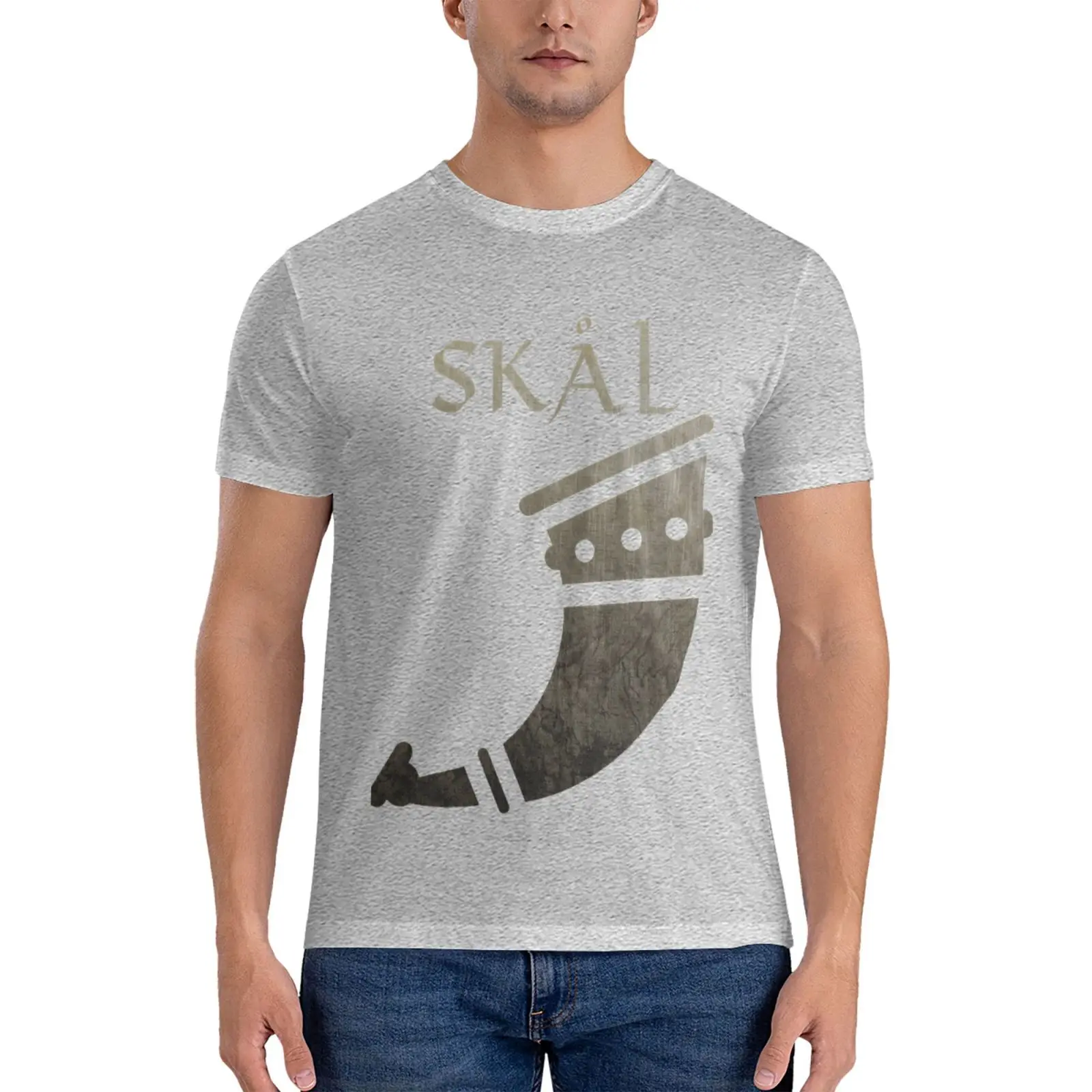 Классическая футболка Vikings - Skal, футболка оверсайз, короткая футболка оверсайз, мужская футболка
