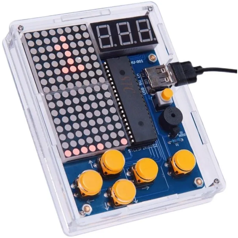Комплект для производства пиксельной игровой консоли 51 MCU игровая консоль Tetris diy pieces HU-001