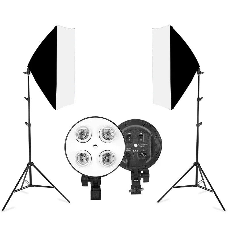 Комплект освещения Софтбокса Selens Photography С четырьмя Лампами Softbox Kit 50x70 см Софтбокс Для Базового Оборудования Комплект для Фотостудии Съемка софтбокс