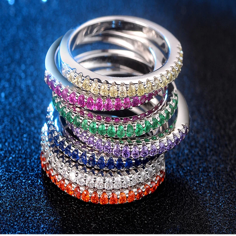 Красочное Обручальное кольцо с Цирконием Для женщин Обручальные кольца Модные Украшения Обручальные кольца для любви Подарок На День Рождения Хвостовое кольцо в богемном стиле