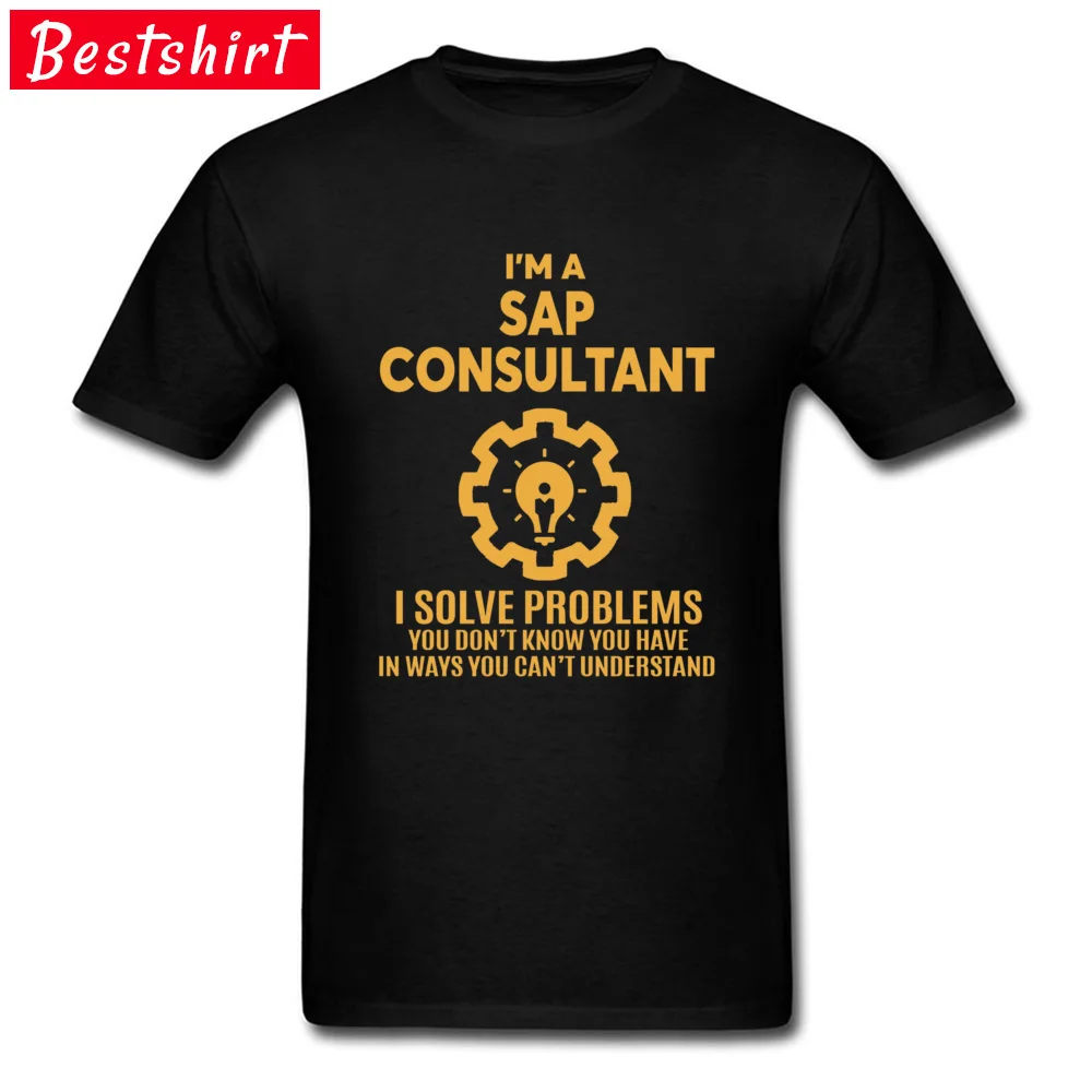 Креативная дизайнерская футболка для мужчин, цитаты из писем консультанта SAP, заголовки мужских футболок, популярные хлопковые футболки на День отца, новинка