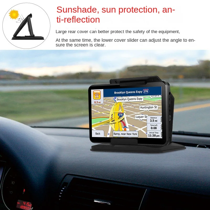 Креативный держатель для мобильного устройства большого размера с солнцезащитным козырьком и антибликовым покрытием для приборной панели автомобиля и навигации
