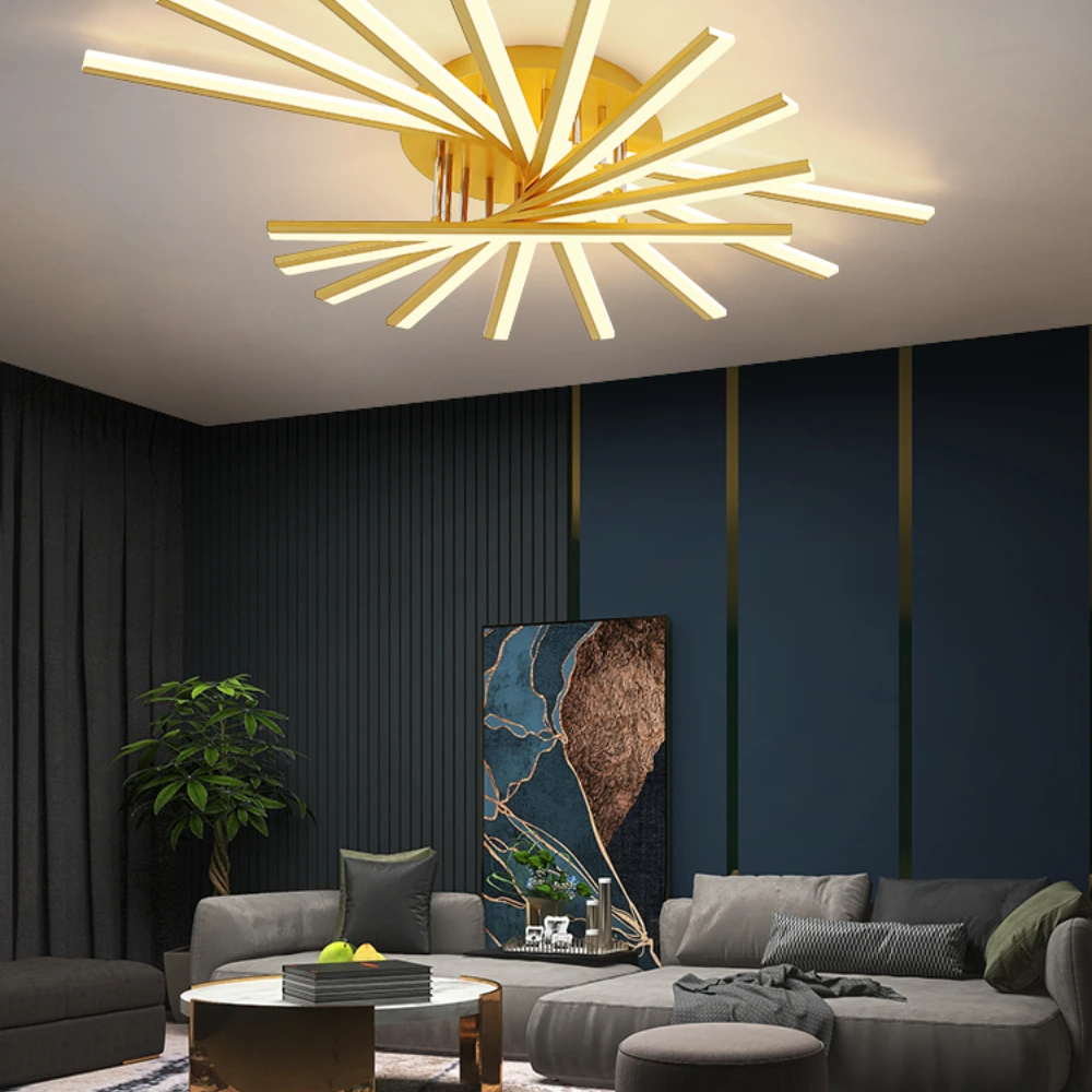 Лампа в гостиной, простая современная атмосфера, лампа в главной спальне, потолочный светильник, Креативный минималистичный вентилятор, прихожая, светодиодные лампы в скандинавском стиле