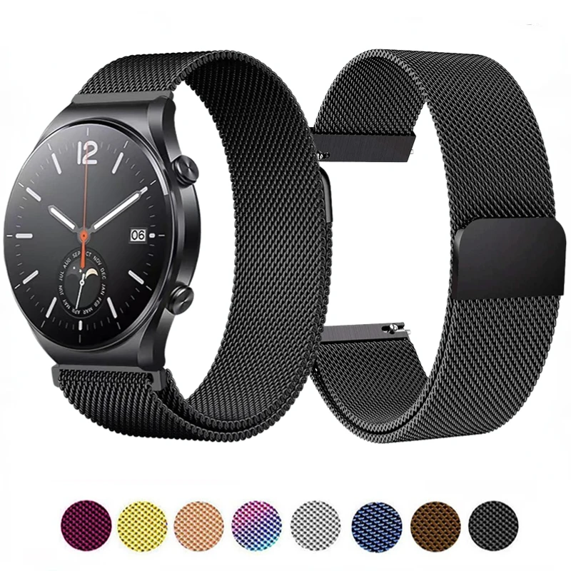 Металлический Миланский Дышащий Ремешок Для Samsung Galaxy Watch 3 4 5 Amazfit GTR Спортивные Часы-Браслет Для Huawei Watch GT2/3 PRO