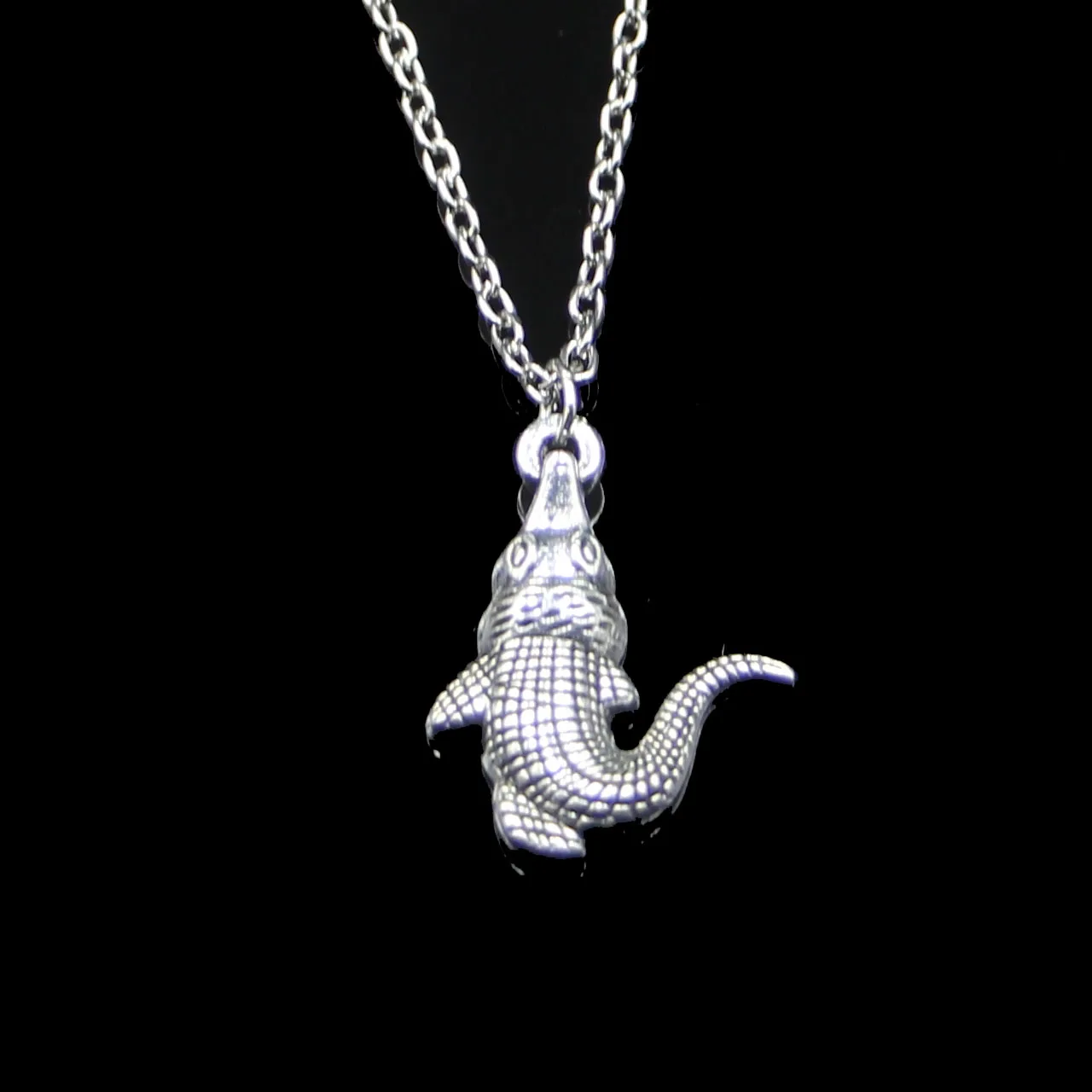 Модное ожерелье с подвеской в виде крокодила 26*20 мм, звено цепи для женского колье-чокера, Креативный ювелирный подарок для вечеринки
