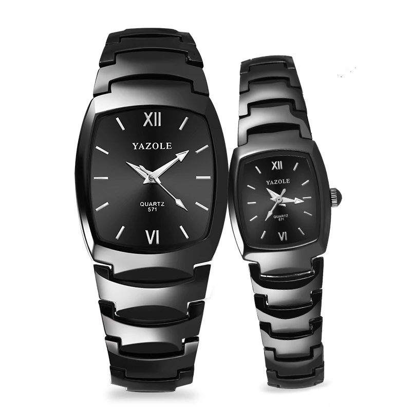 Модные мужские часы UTHAI BK92 цвета вольфрамовой стали, светящиеся водонепроницаемые кварцевые часы для студенческой пары для мужчин и женщин