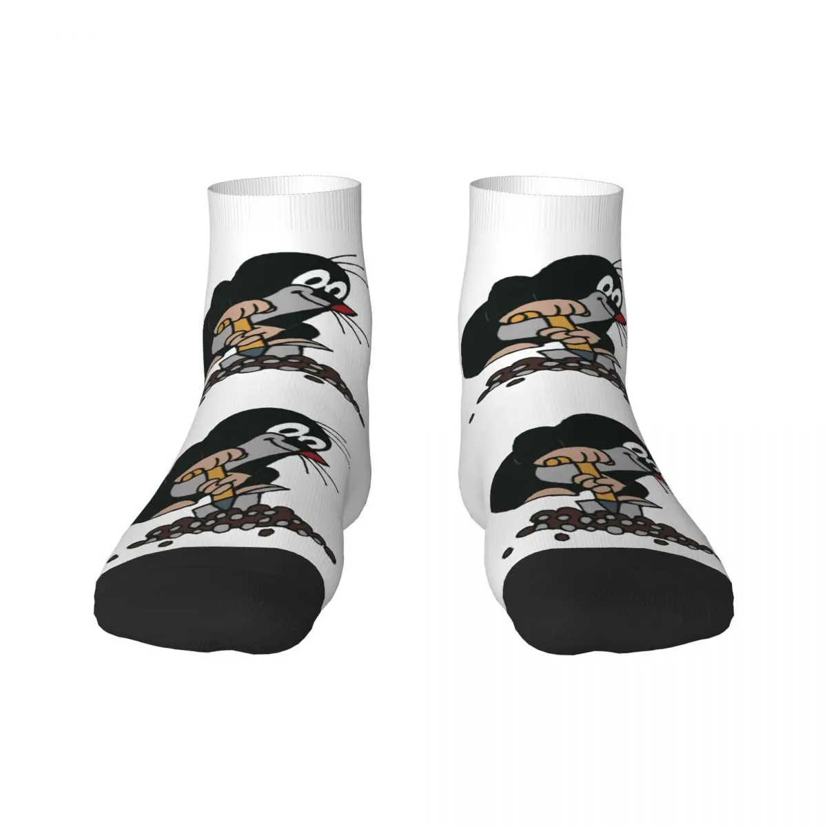 Мужские носки для экипажа с мультяшным кротом Krtek Digging, унисекс, носки с 3D-принтом Kawaii Little Maulwurf Dress Socks