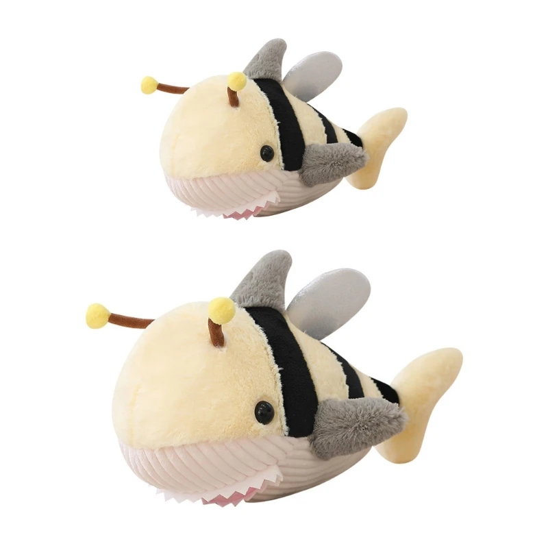 Мягкая игрушка-фигурка акулы и пчелы, Нежный подарок для обнимания детей и подростков